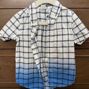 Ombre Shirt Sleeve Button Down